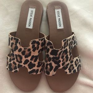Steven Madden Leopard Slide Sandals